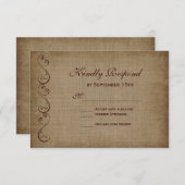 Rustige  RSVP-kaarten voor bruiloft RSVP Kaartje (Voorkant / Achterkant)