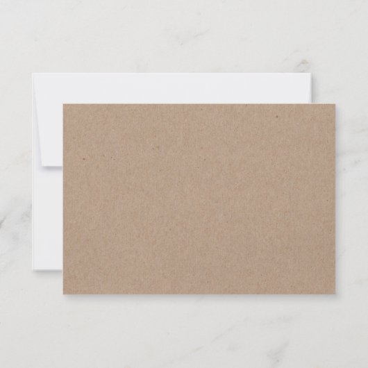 Rustige RSVP met String Lights op Kraft Paper (Achterkant)