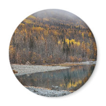 Rustige rustieke herfst landschapsmagneet