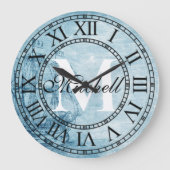 Rustige  scheepsmonogram grote klok (Voorkant)