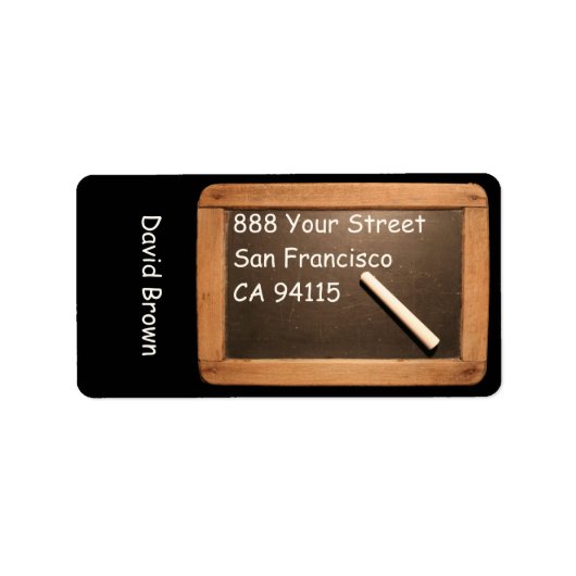 Rustige  schoollaatlabel etiket (Voorkant)