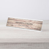 Rustige schuur bureau naambordje (Voorkant)