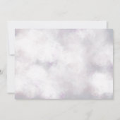 rustige script vlinder - blauwe geboorteaankondigi kaart (Achterkant)