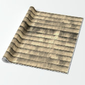 Rustige sepia houten plank textuur cadeaupapier (Uitgerold)