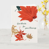 Rustige Sinaasappels en goudhoudende Bedankt Kaart (Gele Bloem)