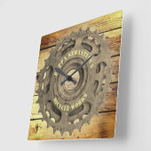 Rustige Sjabloon tandwiel met tandwiel Vierkante Klok (Hoek)