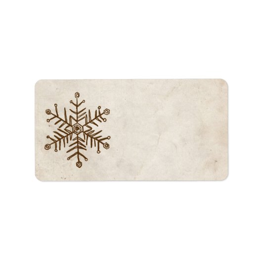 Rustige  Snowflake Etiket (Voorkant)