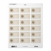 Rustige  Snowflake Etiket (Full Sheet)