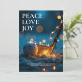 Rustige Snowy Night Golf Kerstmis Feestdagenkaart (Staand voorkant)