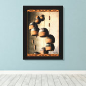 Rustige Southwest Spiraled Wind Chime still Life Canvas Afdruk (Insitu (Houten vloer))