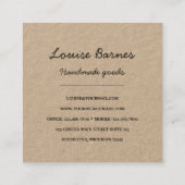 Rustige spleet op kraftvierkant visitekaartje (Achterkant)