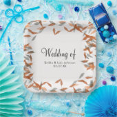 Rustige springende lef-pampas drijvende bruiloft papieren bordje (Feest)