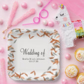 Rustige springende lef-pampas drijvende bruiloft papieren bordje (Feest)