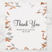 Rustige springende lef-pampas drijvende bruiloft wijn etiket (Enkel label)