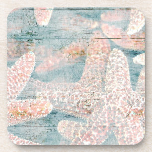 Rustige Starfish Blauwgroen blauw Drankjes Onderzetter