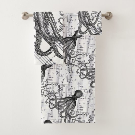 rustige steampunk  octopus bad handdoek (Insitu)