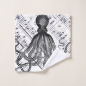 rustige steampunk  octopus bad handdoek (Wasdoekje)