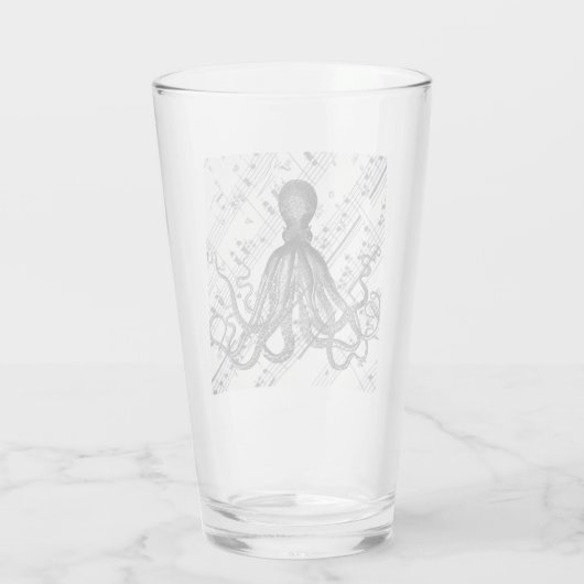 rustige steampunk  octopus glas (Achterkant)