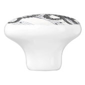 rustige steampunk octopus keramische knop (Zijkant)