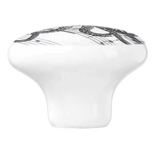 rustige steampunk octopus keramische knop (Zijkant)