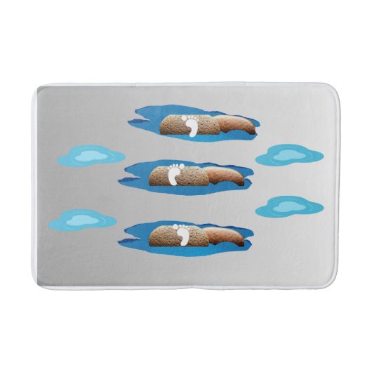 Rustige stenen pad Bathmat Badmat (Voorkant)