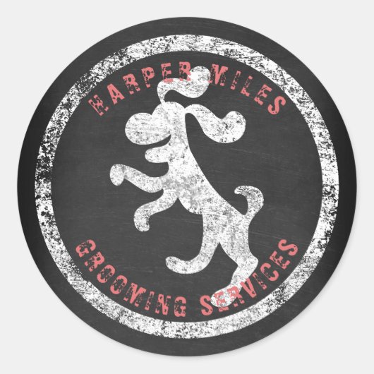 rustige sticker met een krijke logo (Voorkant)