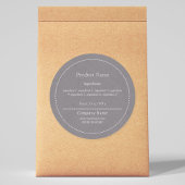 Rustige Sticker op productetiket op ingrediëntenli