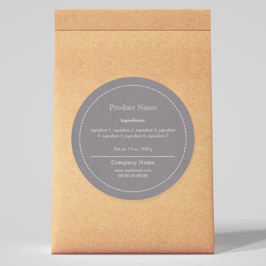 Rustige Sticker op productetiket op ingrediëntenli