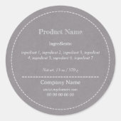 Rustige Sticker op productetiket op ingrediëntenli (Voorkant)