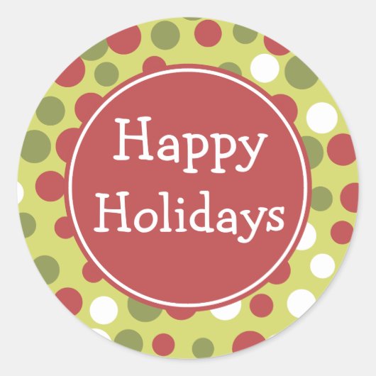 Rustige Stippen Holiday Stickers (Voorkant)