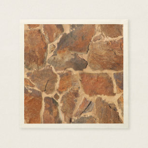Rustige Stone Wall Structure Geology Warm Glow Servetten