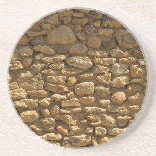 Rustige Stone Wall Zandsteen Onderzetter
