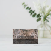 Rustige strepen met een schors, grijze rechthoekig visitekaartje (Staand voorkant)