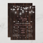 Rustige String Lights Barn elke zondag Kaart (Voorkant / Achterkant)