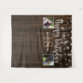 Rustige String Lights elk jaar Birthday Foto Wandkleed (Voorkant (horizontaal))