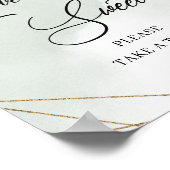 Rustige succulenten Greenery Gold Love is een zoet Poster (Hoek)