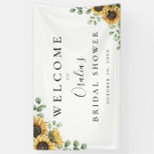 Rustige Sunflower Eucalyptus Event Spandoek (Verticaal)
