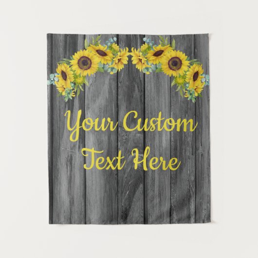 Rustige Sunflower Jubileum Party Backdrop Pro Wandkleed (Voorkant)