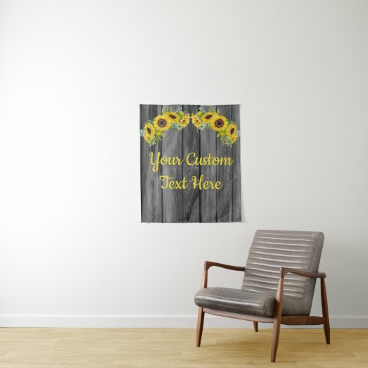 Rustige Sunflower Jubileum Party Backdrop Pro Wandkleed (In situ)