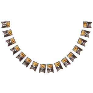 Rustige Sunflower String Lights Retirement Party Vlaggetjes