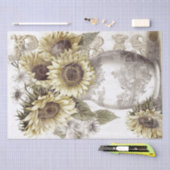 Rustige Sunflower Vase Paris Land Decoupage Tissuepapier (Craft)