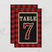 Rustige tabel nummer 7 met rode en zwarte buffels kaart (Voorkant / Achterkant)