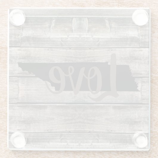 Rustige TENNESSEE LOVE in script | Glazen Onderzetter (Achterkant)