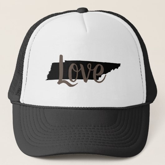 Rustige TENSNESSEE LOVE in script Trucker Pet (Voorkant)