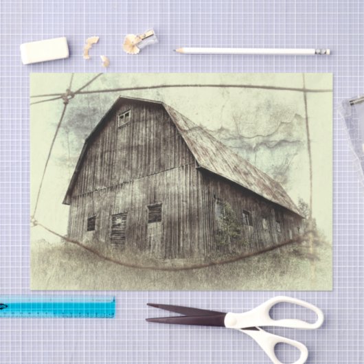 Rustige textuur Oude schuur Tissuepapier (Craft)