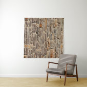 Rustige textuurachtergrond van steenwand wandkleed (In Situ (horizontaal))
