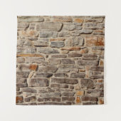 Rustige textuurachtergrond van steenwand wandkleed (Voorkant)