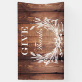 rustige Thanksgiving met schuurhout geeft bedankt Spandoek (Verticaal)