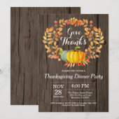 Rustige Thanksgiving Najaar Herfst Dinner Party Kaart (Voorkant / Achterkant)