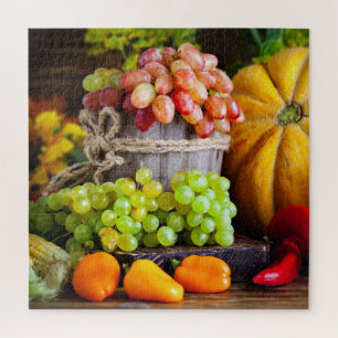 Rustige Thanksgiving oogst groenten en fruit Legpuzzel